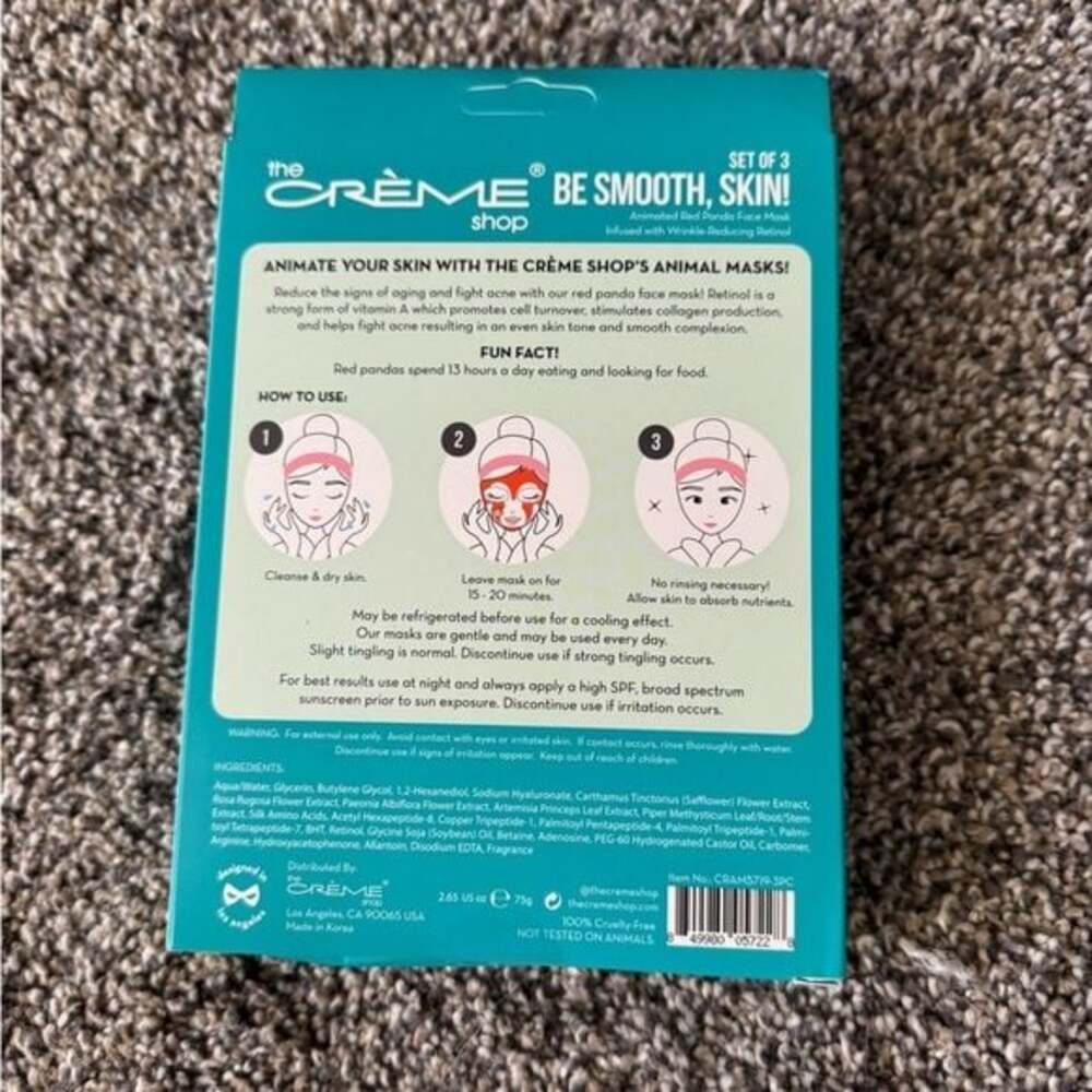 The Crème Shop Be Smooth, Skin Red Panda Face Mask Set - Picture 4 of 4
